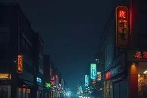 《冰原上的邮差》雪地里推着自行车的背影与远处邮袋